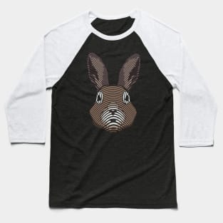 Beauty Line Art Rabbit Baseball T-Shirt